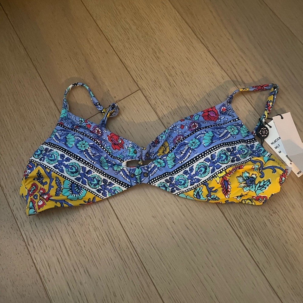 Colorful Floral Bikini Top